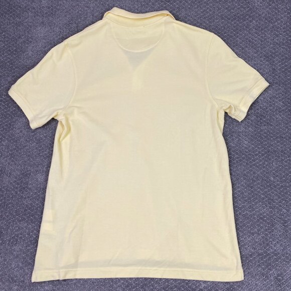 J. CREW Classic Pique Polo Shirt Men's Large Yellow Oarsman Mesh Preppy BE239 - Picture 4 of 12
